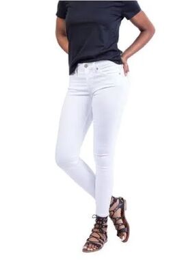 Pistola Womens White Ankle Cropped Skinny Jeans size 28
